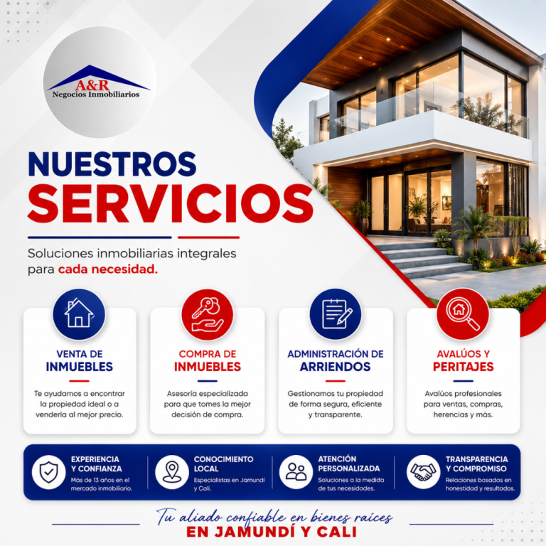 Nuestros servicios inmobiliarios en Jamund&iacute; y Cali
